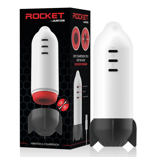 Jamyjob Rocket Masturbator: Soft Compression Tech & Vibration