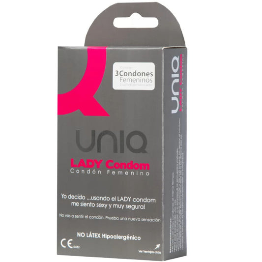 Uniq Lady Latexfreie Weibliche Kondome mit Strumpfgurt