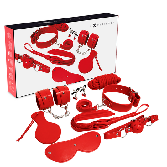 BDSM Fetish Kit Red Series - Bondage-Set für Anfänger & Fortgeschrittene