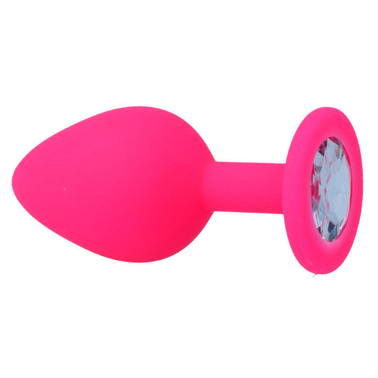 Intense Shelki M Plug Anal Hot Pink - Luxuriöser Analplug aus Silikon