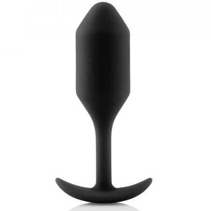 B-Vibe Snug Plug Anal 2 Negro - Gewichteter Silikon Butt Plug