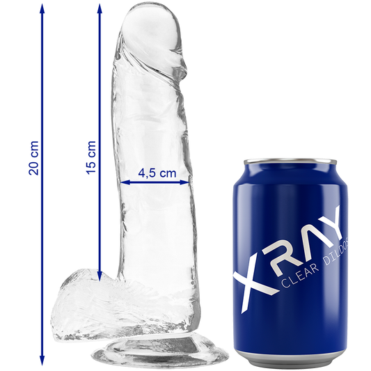 Xray Clear Dildo 20 cm vermasst