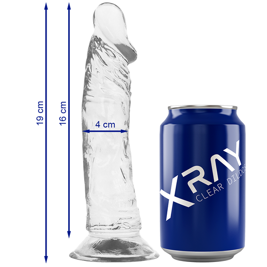 XRAY Clear Dildo Transparent 19cm x 4cm - Realistisches Jelly-Material