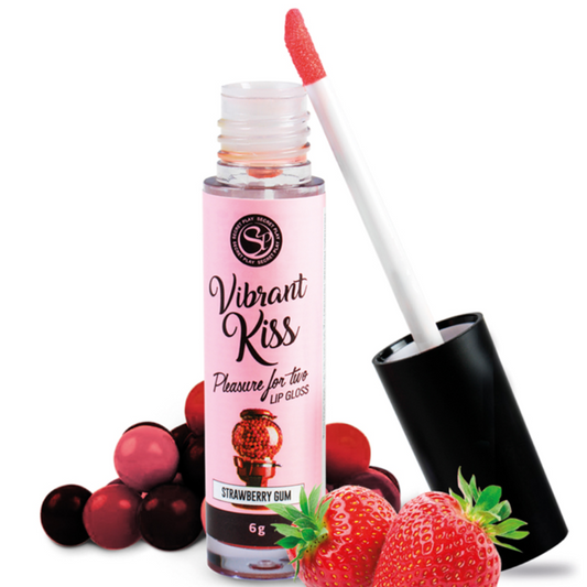 SecretPlay Lip Gloss Vibrant Kiss Strawberry Gum - 100% essbar