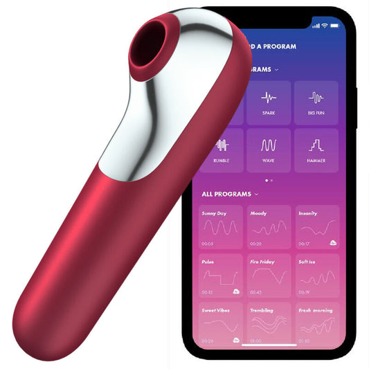 Satisfyer Dual Love: Vibrator & Suction in Rot