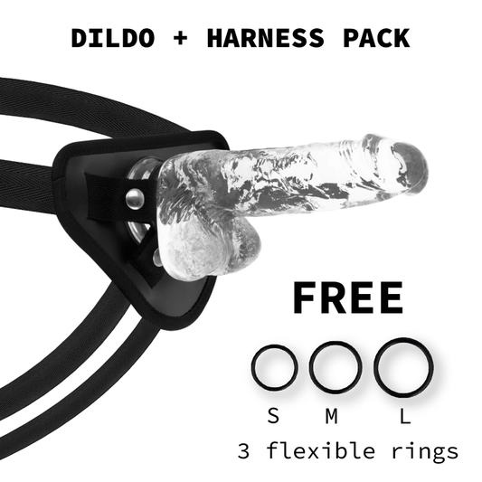 XRAY Clear Dildo & Harness Set - Realistisches Vergnügen